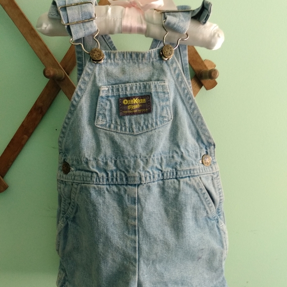 Light denim shorts overalls - Picture 1 of 2